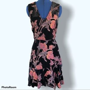 ICE | Floral Velvet A Line Dress